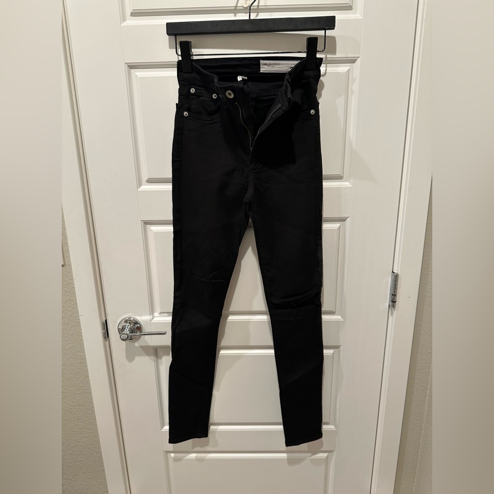 Rag and Bone Black High Rise Skinny Jeans Size 25